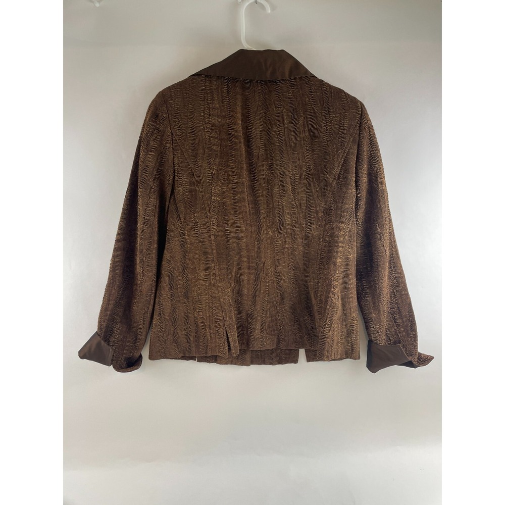 Juliana Jacket Women's Size 8 Brown Shoulder Pads Vintage Blazer Three Button - Picture 2 of 7